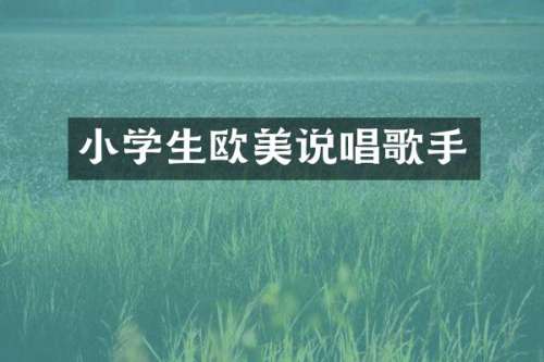 小学生欧美说唱歌手