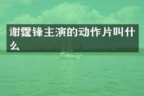 谢霆锋主演的动作片叫什么