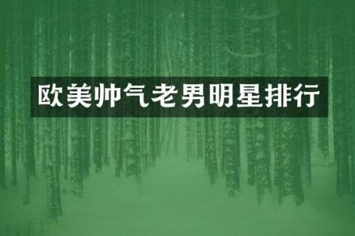 欧美帅气老男明星排行