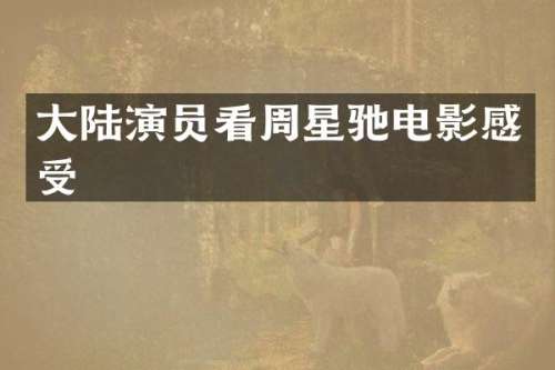 大陆演员看周星驰电影感受