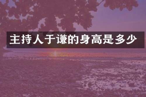 主持人于谦的身高是多少