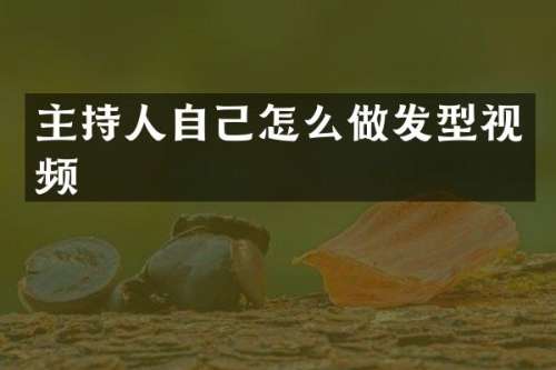 主持人自己怎么做发型视频
