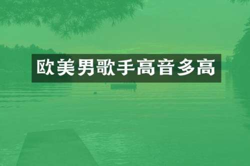 欧美男歌手高音多高