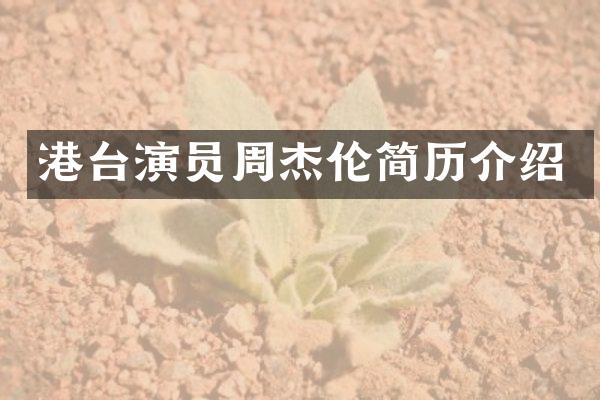 港台演员周杰伦简历介绍