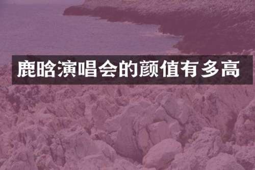 鹿晗演唱会的颜值有多高