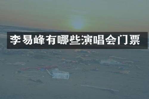 李易峰有哪些演唱会门票