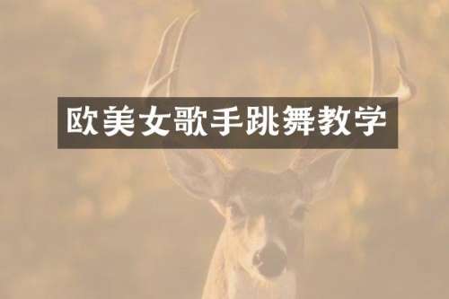欧歌手跳舞教学