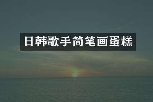 日韩歌手简笔画蛋糕