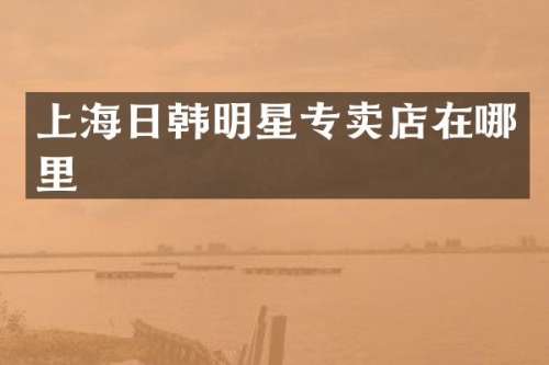 上海日韩明星专卖店在哪里
