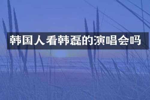 韩国人看韩磊的演唱会吗