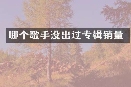 哪个歌手没出过专辑销量