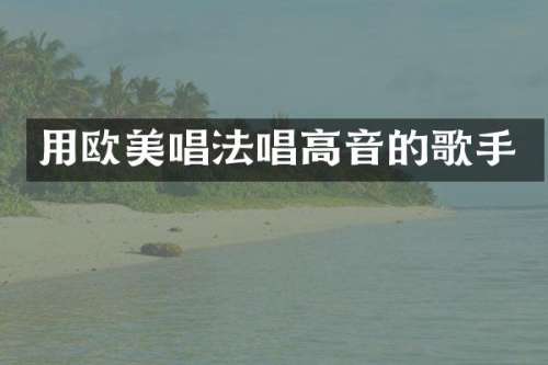 用欧美唱法唱高音的歌手