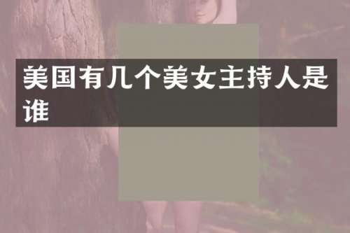 美国有几个主持人是谁