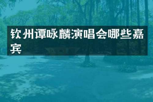 钦州谭咏麟演唱会哪些嘉宾