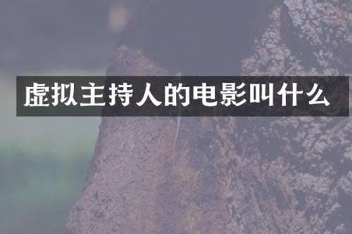 虚拟主持人的电影叫什么