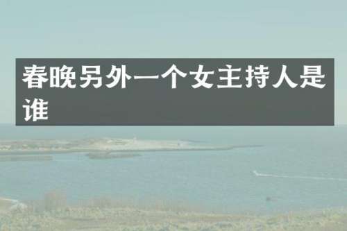 另外一个女主持人是谁