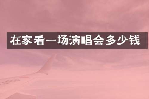在家看一场演唱会多少钱
