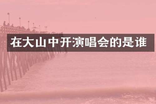 在大山中开演唱会的是谁