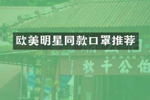 欧美明星同款口罩推荐