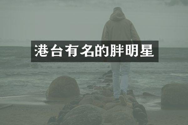 港台有名的胖明星