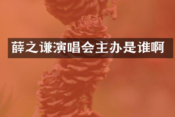 薛之谦演唱会主办是谁啊