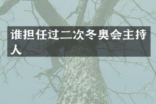 谁担任过二次冬奥会主持人