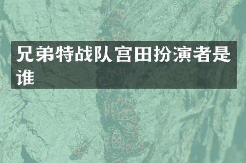 兄弟特战队宫田扮演者是谁