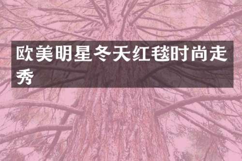 欧美明星冬天红毯时尚走秀