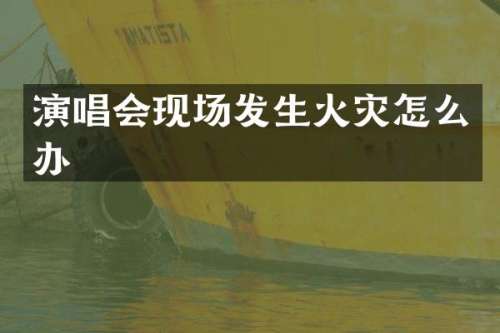 演唱会现场发生火灾怎么办