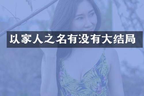 以家人之名有没有大结局
