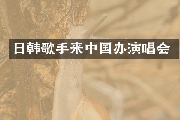 日韩歌手来中国办演唱会