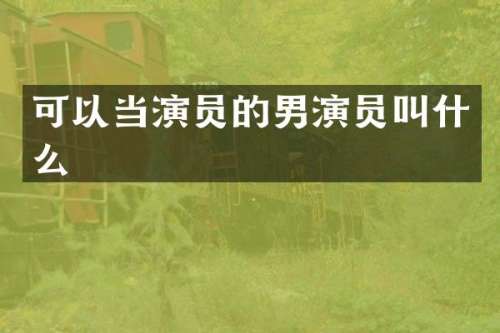 可以当演员的男演员叫什么