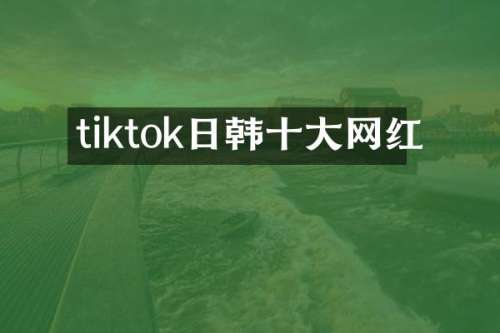 tiktok日韩十大网红