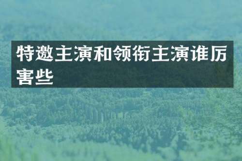 特邀主演和领衔主演些