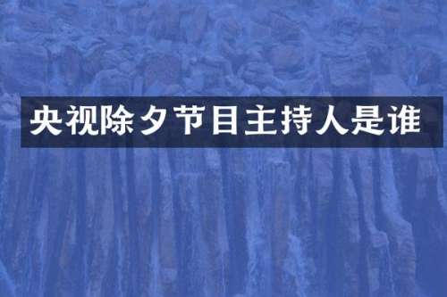 央视除夕节目主持人是谁
