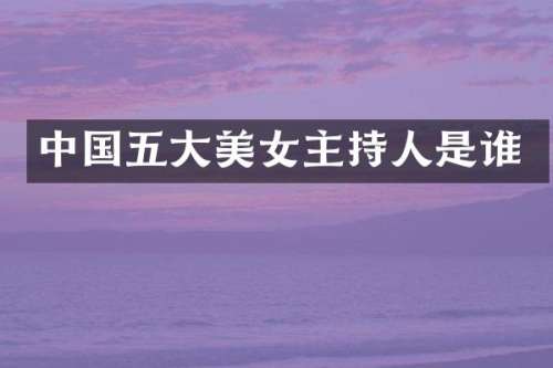 中国五大主持人是谁