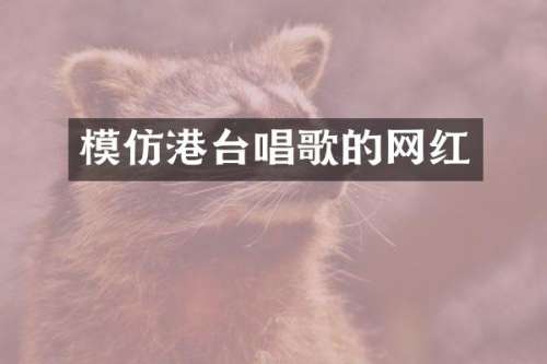 模仿港台唱歌的网红