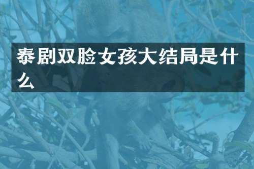 泰剧双脸女孩大结局是什么