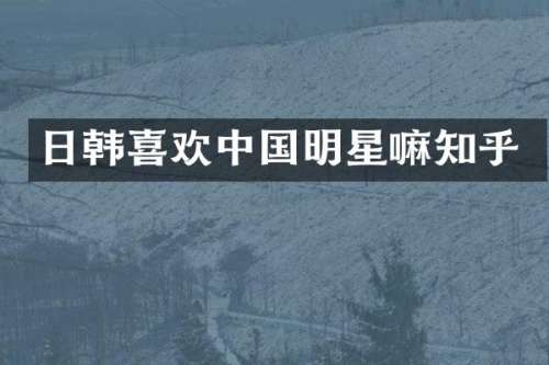 日韩喜欢中国明星嘛知乎