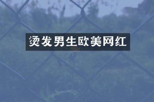 烫发男生欧美网红