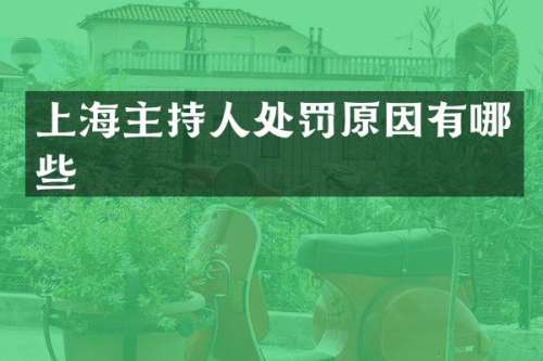 上海主持人处罚原因有哪些