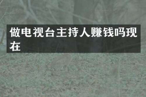 做电视台主持人赚钱吗现在