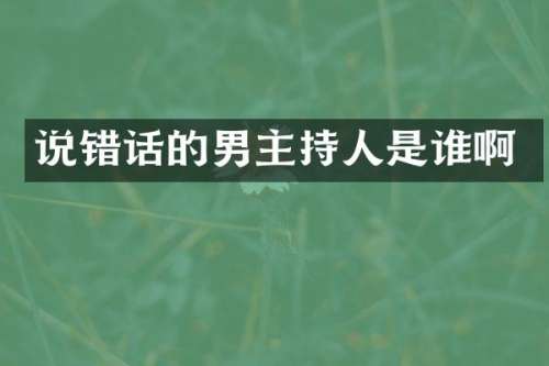 说错话的男主持人是谁啊