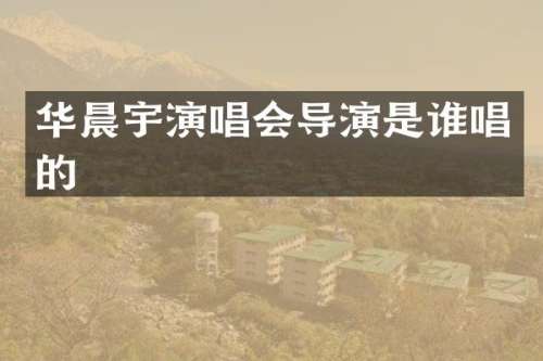 华晨宇演唱会导演是谁唱的