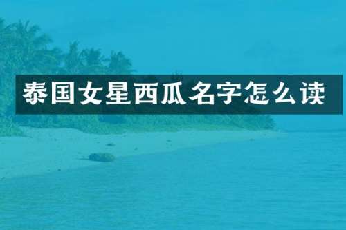 泰国女星西瓜名字怎么读