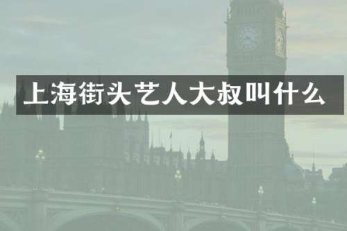 上海街头艺人大叔叫什么