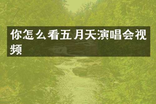 你怎么看五月天演唱会视频