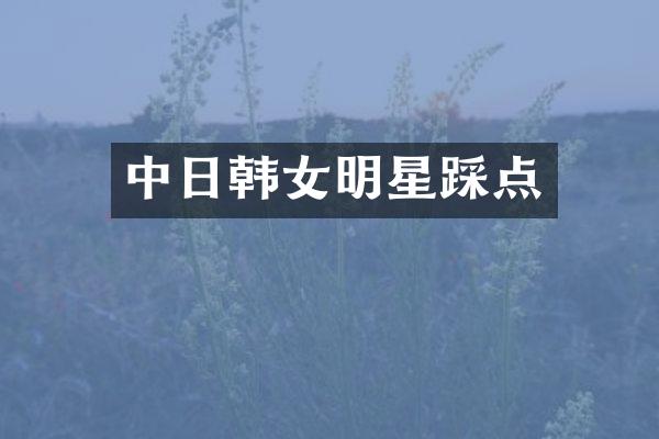 中日韩女明星踩点