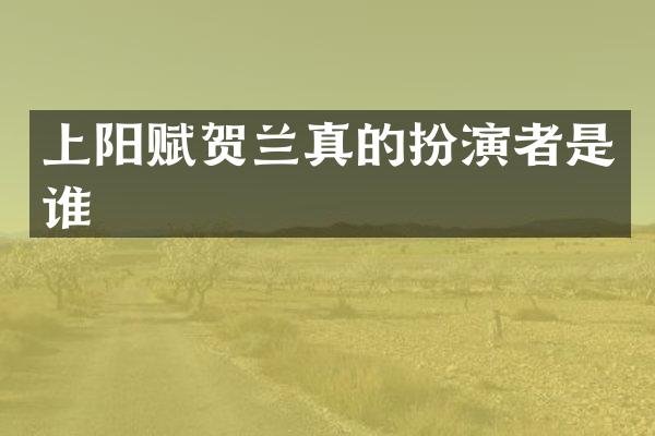 上阳赋贺兰真的扮演者是谁