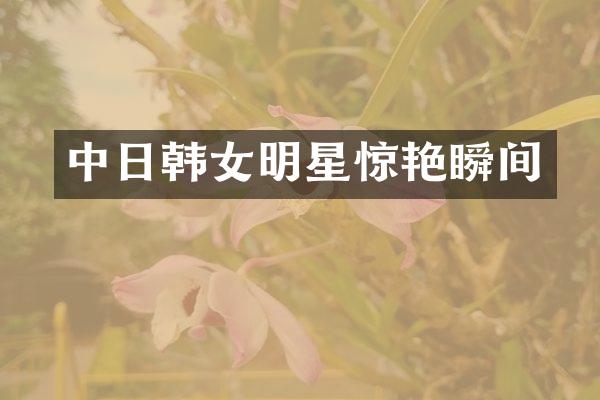 中日韩女明星惊艳瞬间